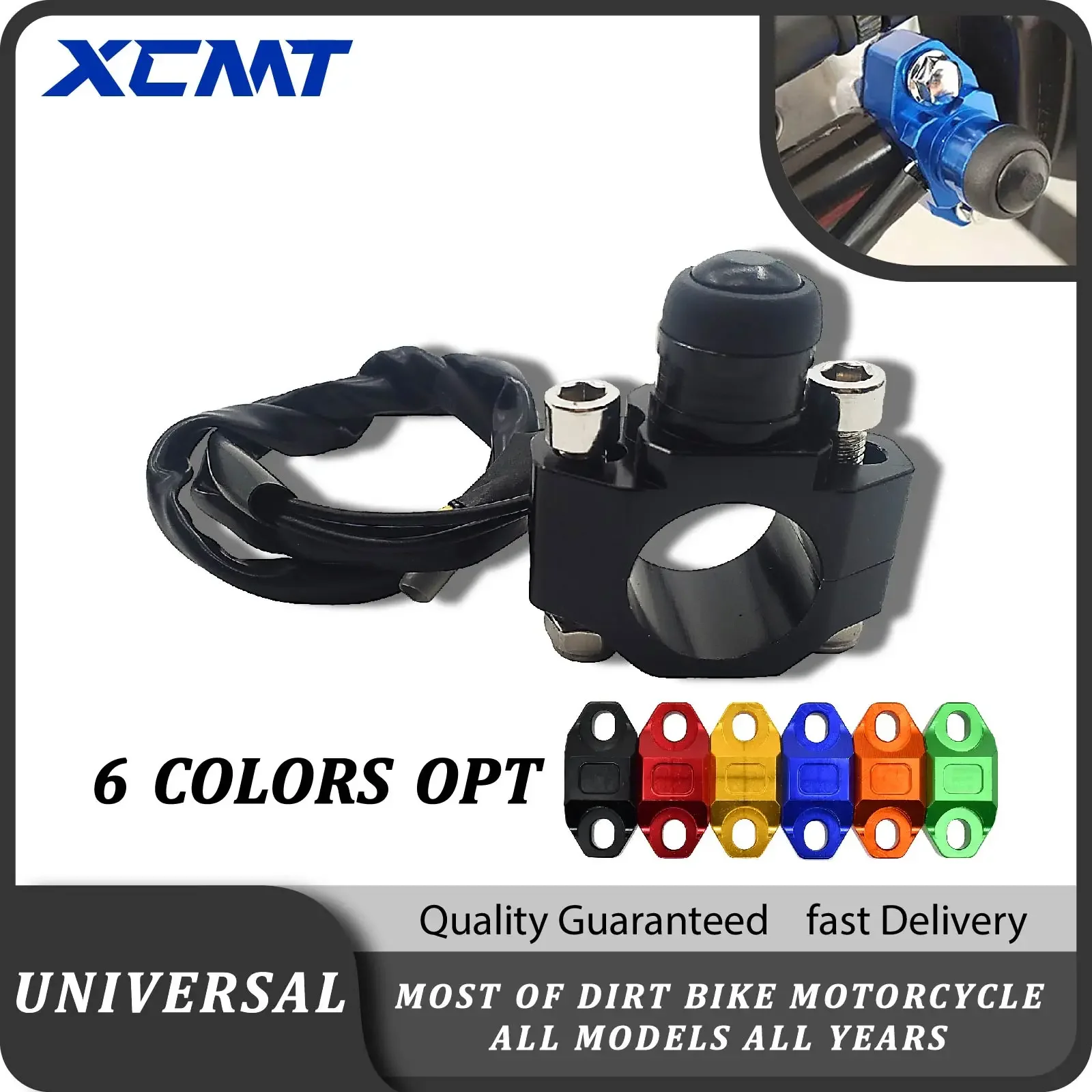 CNC Motorcycle Universal Stop Start Kill Switch Button With Rotating Bar Clamp For KTM EXC XCF 250 300 HONDA YAMAHA YZF WRF CRF
CNC Motorcycle Universal Stop Start Kill Switch Button With Rotating Bar Clamp For KTM EXC XCF 250 300 HONDA YAMAHA YZF WRF CRF