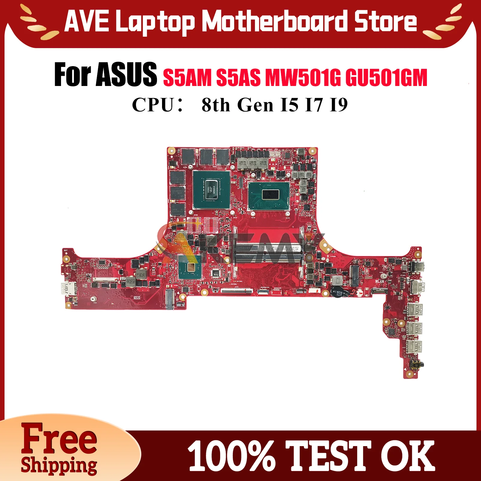 GU501GM Материнская плата для ноутбука ASUS GU501GX GU501GV MW501G S5AM GU501GZ GU501GS GU501GM GU501G S5AS Материнская плата с процессором I5 I7 I9
GU501GM Материнская плата для ноутбука ASUS GU501GX GU501GV MW501G S5AM GU501GZ GU501GS GU501GM GU501G S5AS Материнская плата с процессором I5 I7 I9