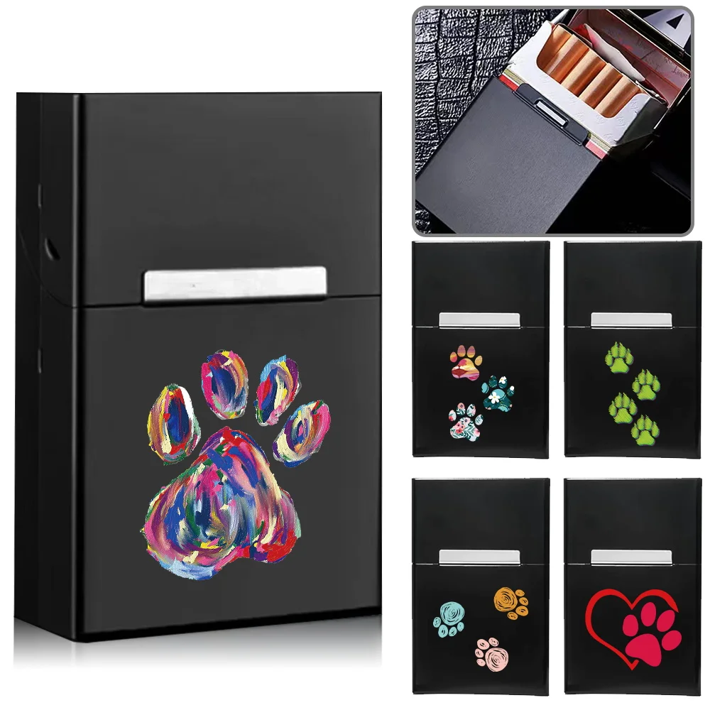 Portable With Magnetic Buckle Metal Cigarette Storage Case Dustproof Personalized Cigarette Accessories Footprints Pattern
Portable With Magnetic Buckle Metal Cigarette Storage Case Dustproof Personalized Cigarette Accessories Footprints Pattern