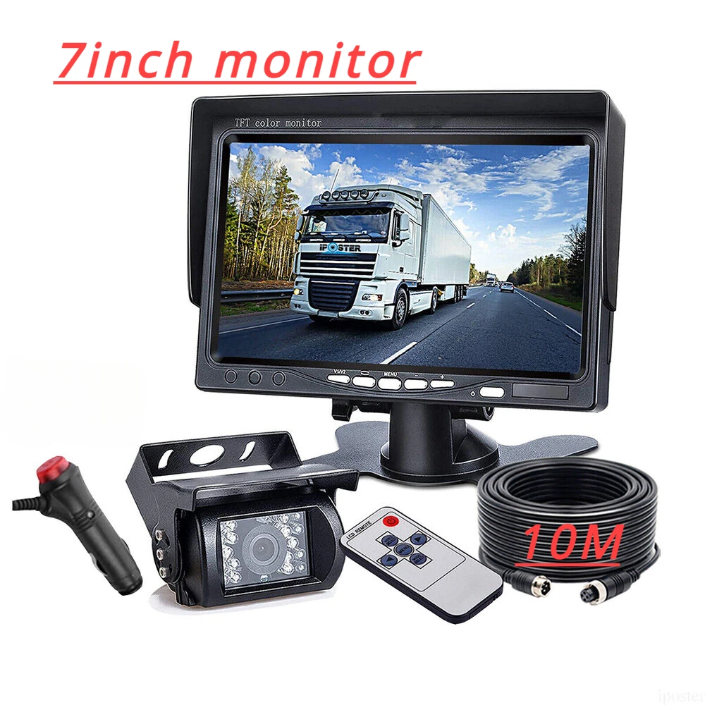 7'' Monitor 4 PIN 18 IR Reversing Rear View Backup Camera Night Vision HD Truck
7'' Monitor 4 PIN 18 IR Reversing Rear View Backup Camera Night Vision HD Truck