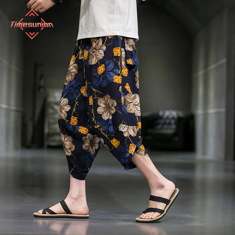 Chinese Style 2025 Spring Summer Pants Men Flower Print Cotton and Linen Cropped Pants Men's Loose Plus Size 5XL
Chinese Style 2025 Spring Summer Pants Men Flower Print Cotton and Linen Cropped Pants Men's Loose Plus Size 5XL
