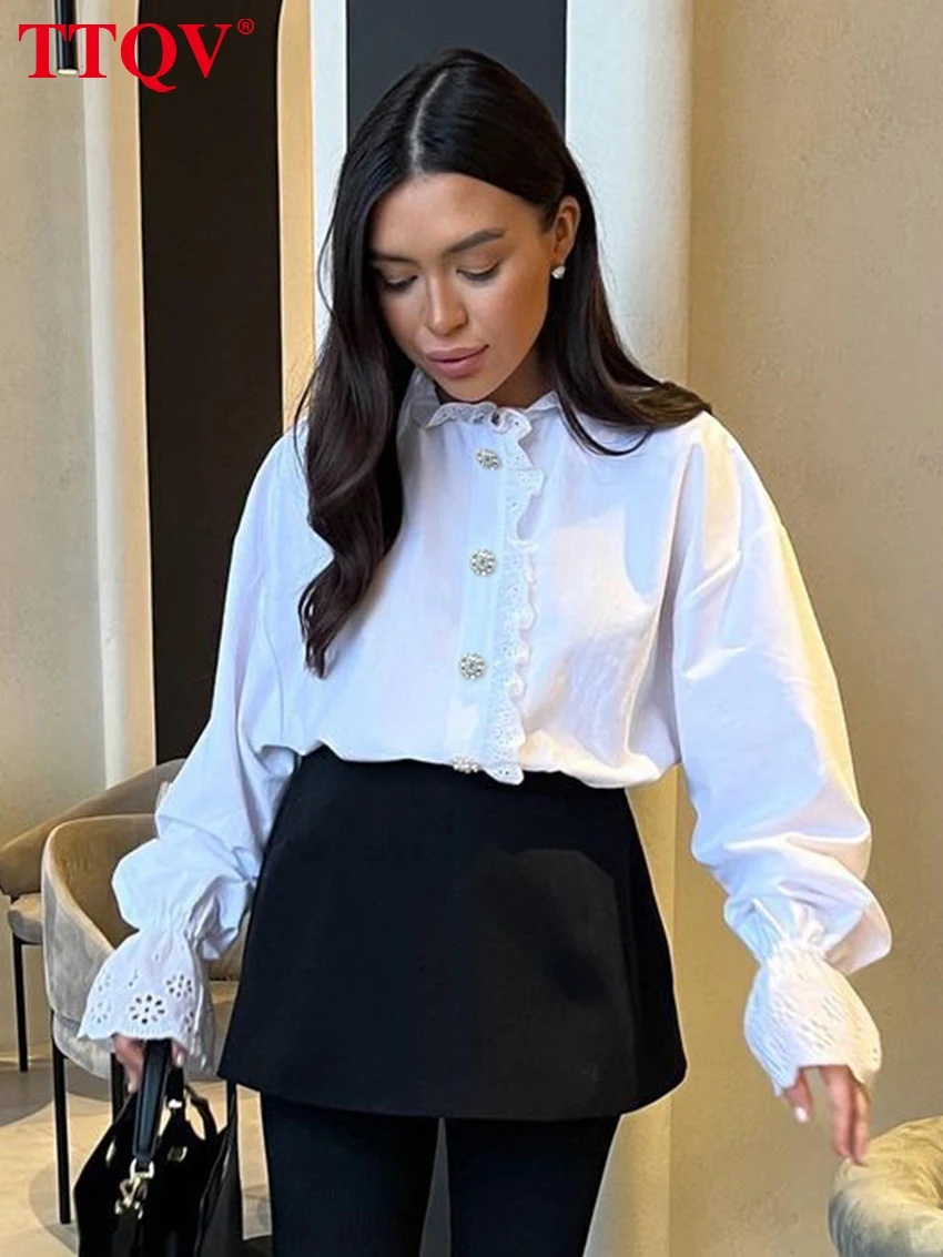 TTQV Fashion Loose White Office Women Shirt 2024 Elegant O-Neck Long Sleeve Shirts Casual Classic Blouses Top Female Clothing
TTQV Fashion Loose White Office Women Shirt 2024 Elegant O-Neck Long Sleeve Shirts Casual Classic Blouses Top Female Clothing