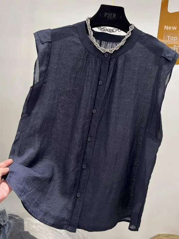 Ele Summer High-End Indigo Linen Svel irt Women's plus Size Belly Cover Faionable European Cotton Linen Small F...
Ele Summer High-End Indigo Linen Svel irt Women's plus Size Belly Cover Faionable European Cotton Linen Small F...