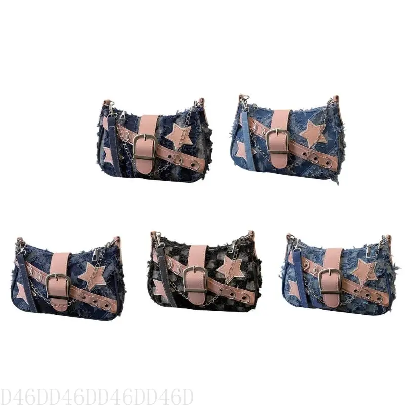 D46D Stylish Handbag with Star Pattern Shoulder Crossbody Bags with Chain Strap Aesthetic Underarm Purse for Trendy Women
D46D Stylish Handbag with Star Pattern Shoulder Crossbody Bags with Chain Strap Aesthetic Underarm Purse for Trendy Women