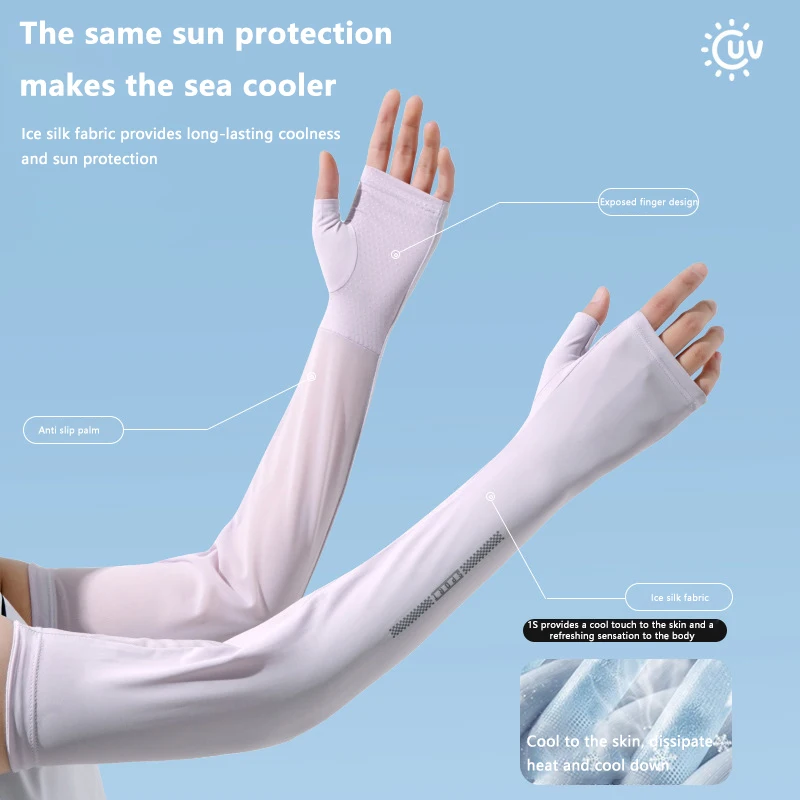 Arm Sleeves Sun UV Protection Long Ice Silk Sports Sleeve Hand Cover Outdoors Breathable Cooling Running Fishing Cycling
Arm Sleeves Sun UV Protection Long Ice Silk Sports Sleeve Hand Cover Outdoors Breathable Cooling Running Fishing Cycling