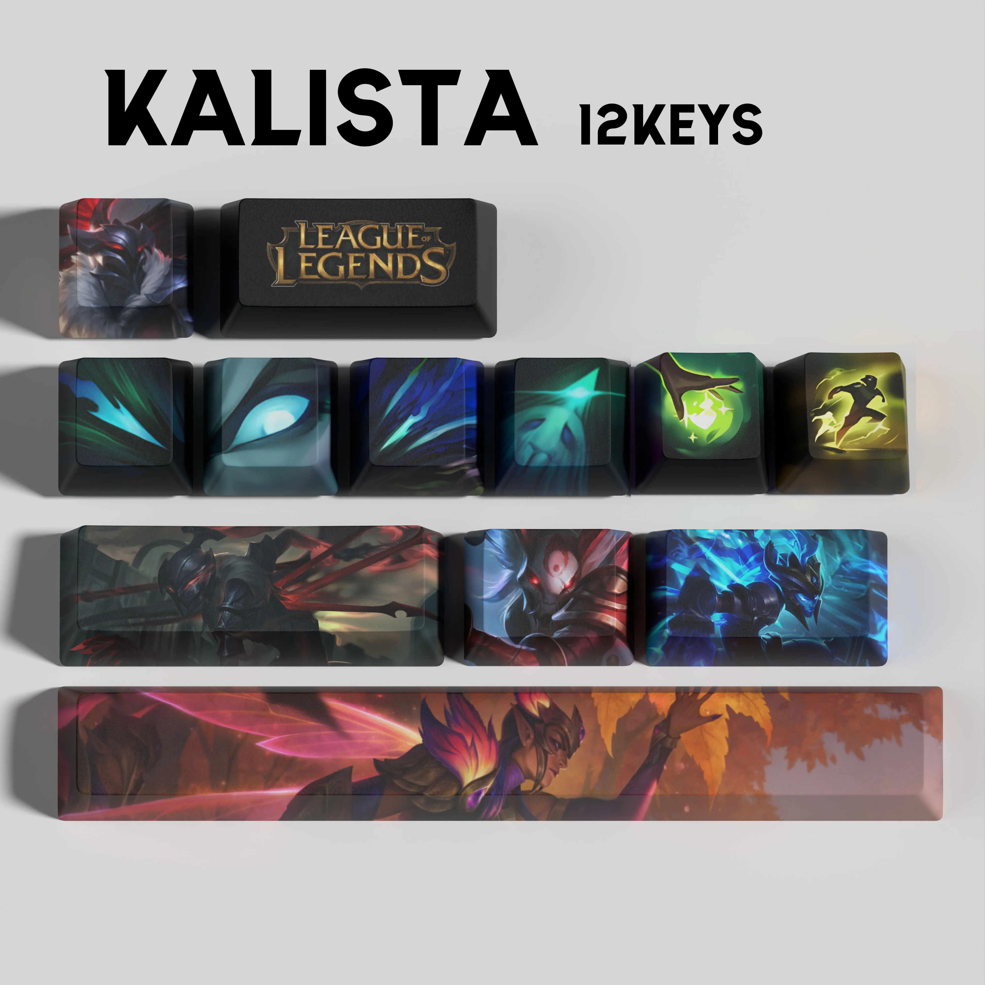 Колпачки для клавиш Kalista, колпачки для клавиш League of Legends, игровые колпачки для клавиш OEM-профиль, 12 клавиш, колпачки для клавиш из ПБТ с красителем
Колпачки для клавиш Kalista, колпачки для клавиш League of Legends, игровые колпачки для клавиш OEM-профиль, 12 клавиш, колпачки для клавиш из ПБТ с красителем