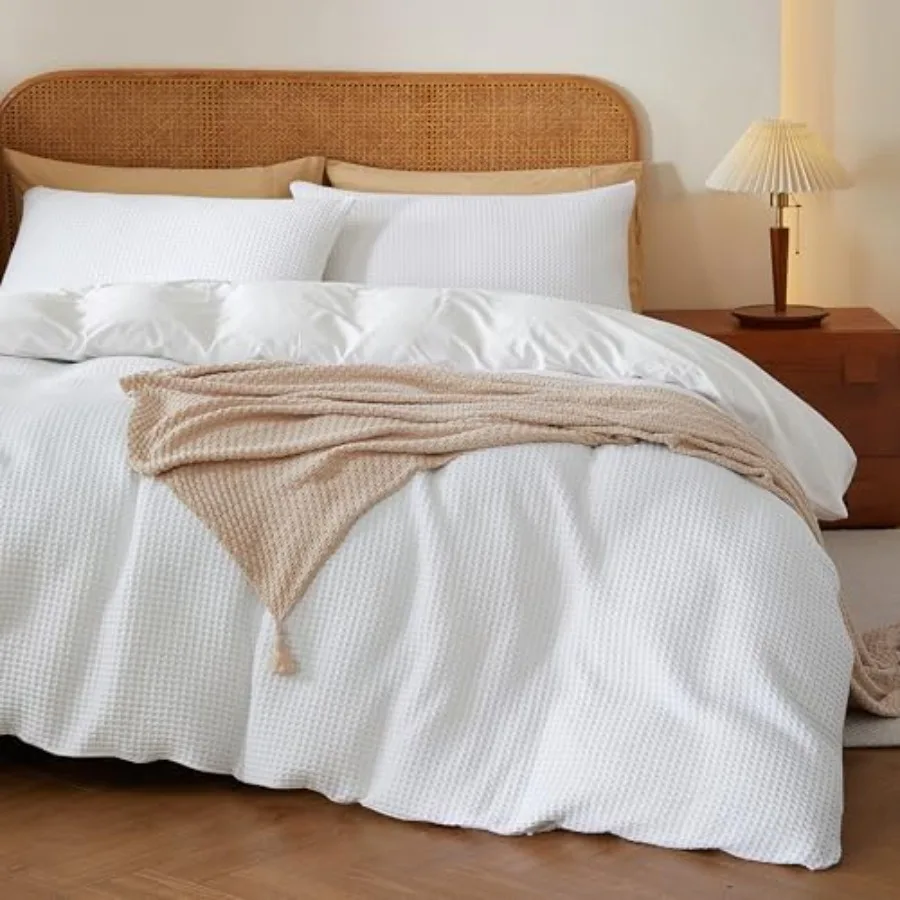 100% Egyptian Cotton Duvet Cover Set Twin Size, Waffle Weave Duvet Cover, 600 TC Soft Breathable Luxury Textured Bedding Set fo
100% Egyptian Cotton Duvet Cover Set Twin Size, Waffle Weave Duvet Cover, 600 TC Soft Breathable Luxury Textured Bedding Set fo