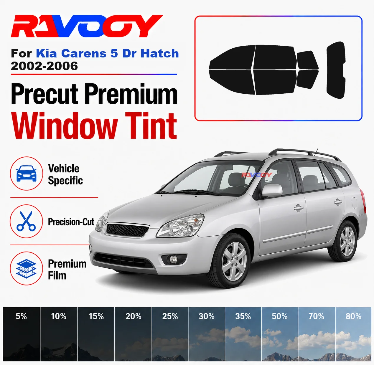 Premium Precut Window Tint Kit Front Rear Windows Rear Windshield For Kia Carens 5Dr Hatch 2002-2006 Car Solar Nano Ceramic Film
Premium Precut Window Tint Kit Front Rear Windows Rear Windshield For Kia Carens 5Dr Hatch 2002-2006 Car Solar Nano Ceramic Film
