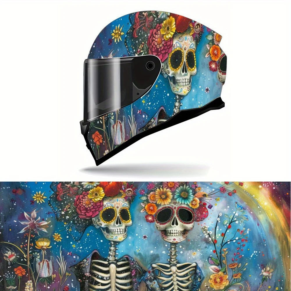 Full Face Colorful Sugar Skull Couple pattern Helmet Decals - Durable and Waterproof PVC, self-adhesive Motorcycle Racing Helmet
Full Face Colorful Sugar Skull Couple pattern Helmet Decals - Durable and Waterproof PVC, self-adhesive Motorcycle Racing Helmet