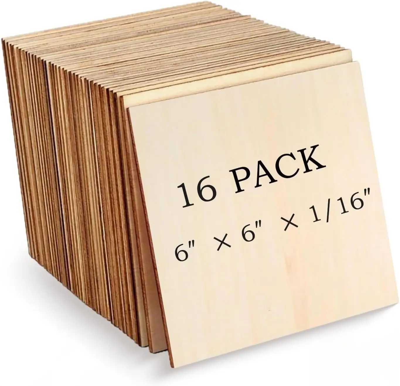 Wood Sheets, 6x6x1/16 Inch Basswood Sheets with Smooth Surface for Laser Cutting, 16Pcs Plywood with Strength for DIY Projects
Wood Sheets, 6x6x1/16 Inch Basswood Sheets with Smooth Surface for Laser Cutting, 16Pcs Plywood with Strength for DIY Projects