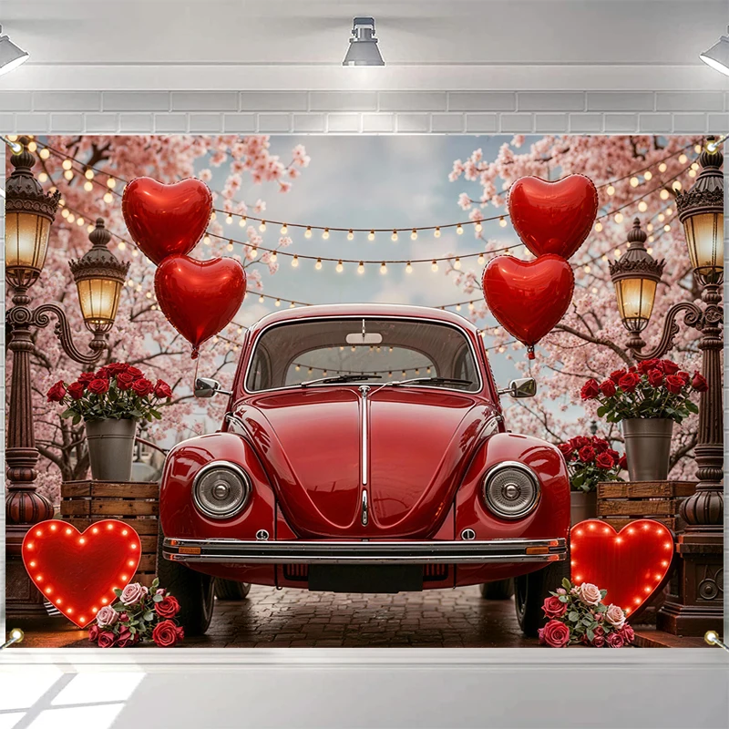 LS February 14th Valentine's Day Red Truck Photo Backdrop Heart Love Balloons Rose Candles Romantic Decor Photography Background
LS February 14th Valentine's Day Red Truck Photo Backdrop Heart Love Balloons Rose Candles Romantic Decor Photography Background