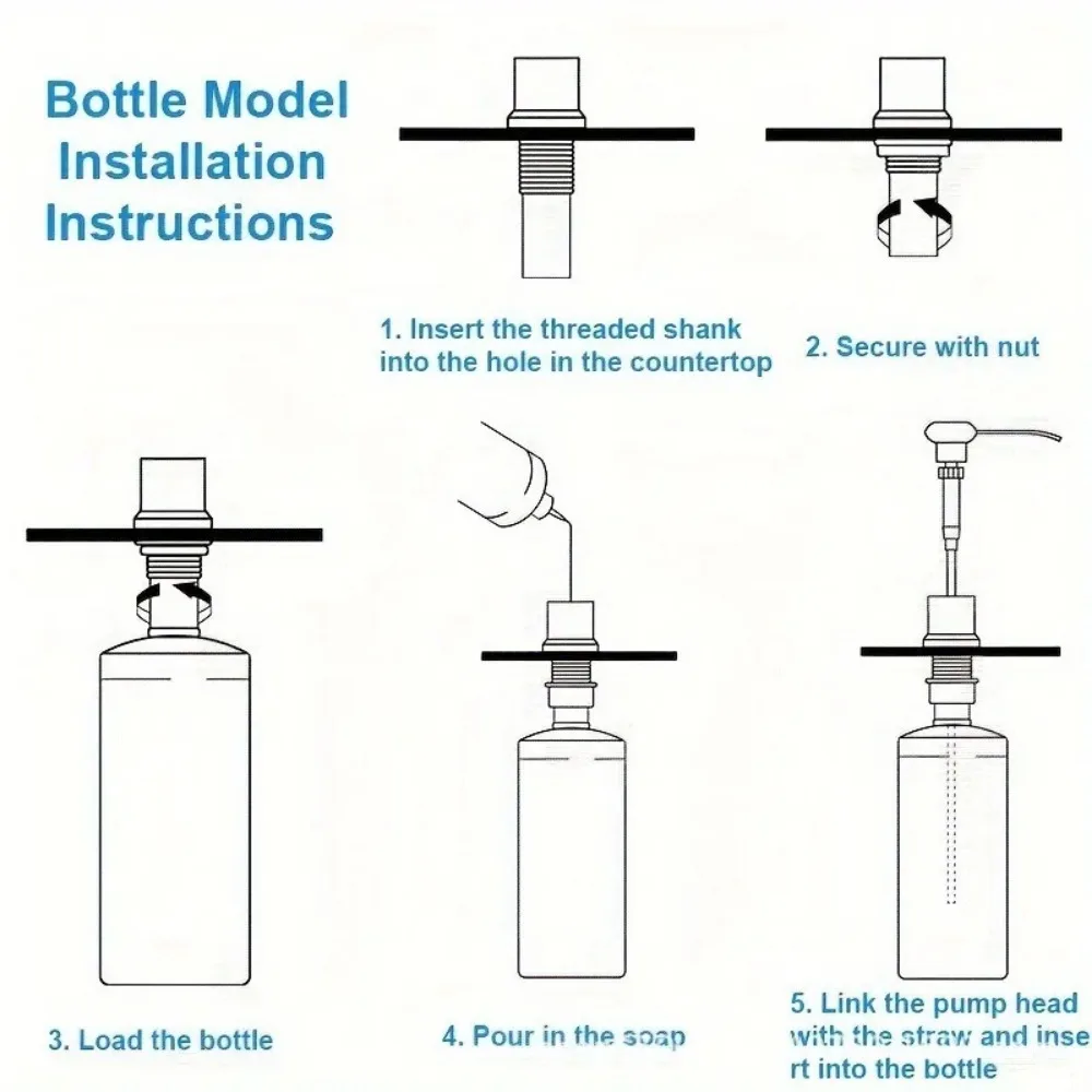 500ml / 350ml Bottle Liquid Soap Dispensers Durable Stainless Steel Pump Useful Kitchen Sink Tools Home Product
500ml / 350ml Bottle Liquid Soap Dispensers Durable Stainless Steel Pump Useful Kitchen Sink Tools Home Product