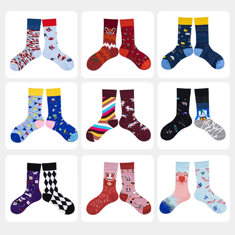 1 Pair Design Funny Socks Men 2025 New Hip Hop Harajuku Animal Cat Tiger Penguin Honeybee Print Asymmetric Men's Socks
1 Pair Design Funny Socks Men 2025 New Hip Hop Harajuku Animal Cat Tiger Penguin Honeybee Print Asymmetric Men's Socks