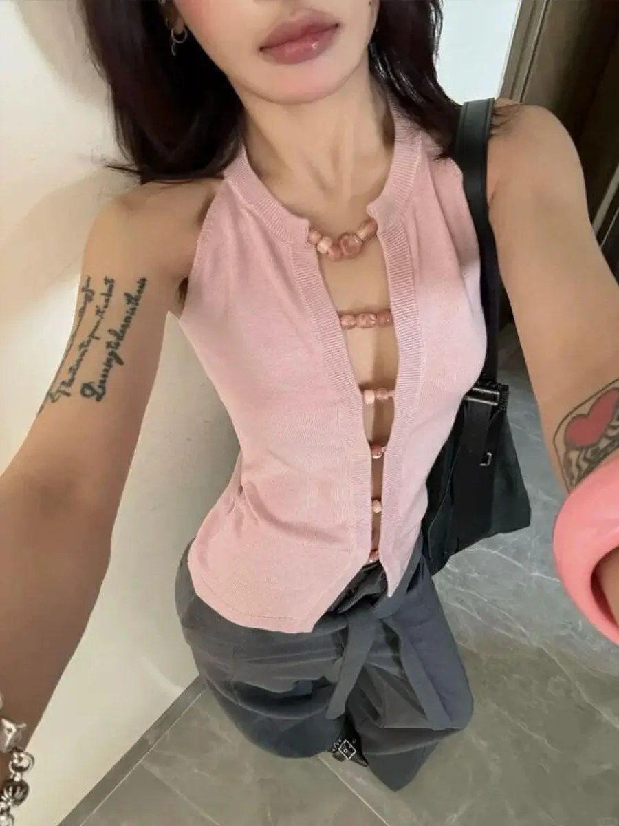 Летний новый ажурный топ на бретельках для женщин без рукавов Slim Fit Сексуальная Y2K Горячая девушка Эстетическая мода Маленький дизайн Топ Модный
Летний новый ажурный топ на бретельках для женщин без рукавов Slim Fit Сексуальная Y2K Горячая девушка Эстетическая мода Маленький дизайн Топ Модный