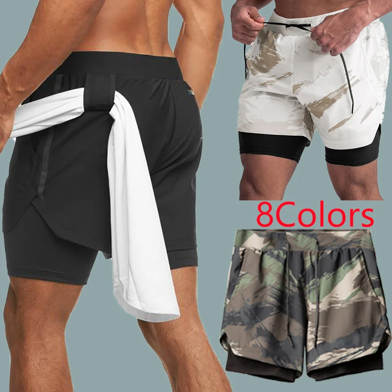 Men Sportswear Double-deck Running Shorts 2 In 1 Beach Bottoms Summer Gym Fitness Training Jogging Short Pants
Men Sportswear Double-deck Running Shorts 2 In 1 Beach Bottoms Summer Gym Fitness Training Jogging Short Pants