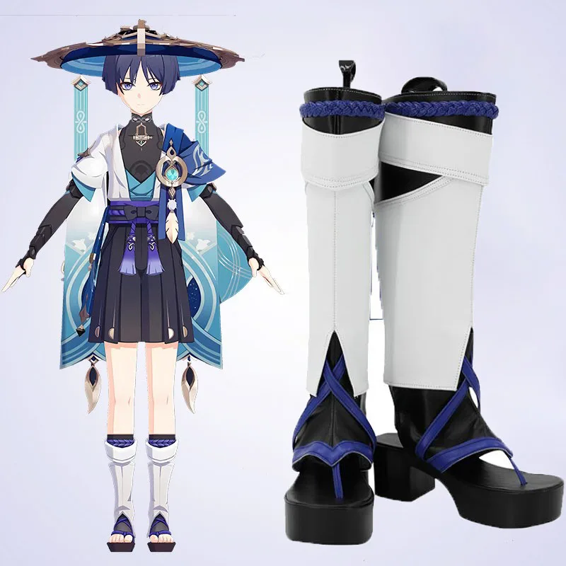 Game Genshin Impact Wanderer Cosplay Shoes Party Batlle Scaramouche Cosplay Boots PU Leather Shoes Halloween Role Play
Game Genshin Impact Wanderer Cosplay Shoes Party Batlle Scaramouche Cosplay Boots PU Leather Shoes Halloween Role Play
