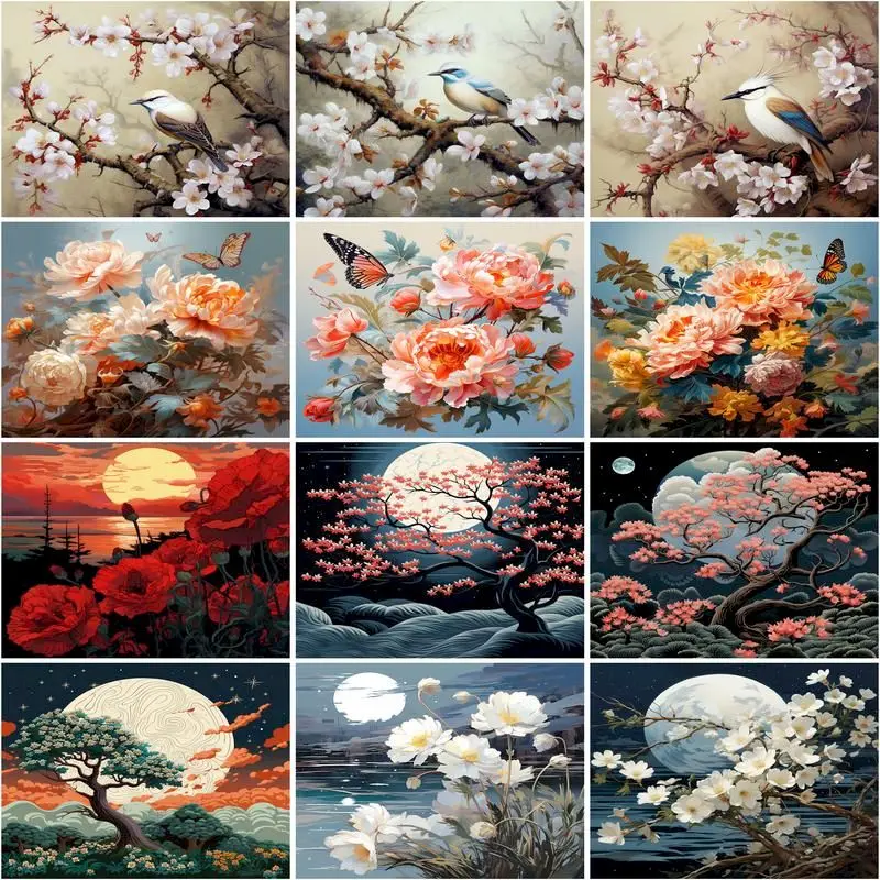 CHENISTORY Pictures By Number Moon Kits Painting By Number Flower Tree DIY Frame Modern Drawing On Canvas Handpainted Art Gift
CHENISTORY Pictures By Number Moon Kits Painting By Number Flower Tree DIY Frame Modern Drawing On Canvas Handpainted Art Gift