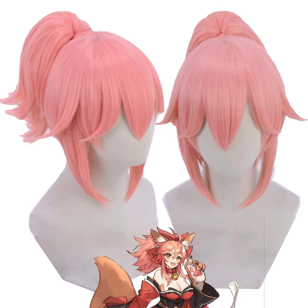 Game Fate/Grand Order Tamamo Cat Cosplay Pink Ponytail Heat Resistant Synthetic Hair Wig
Game Fate/Grand Order Tamamo Cat Cosplay Pink Ponytail Heat Resistant Synthetic Hair Wig
