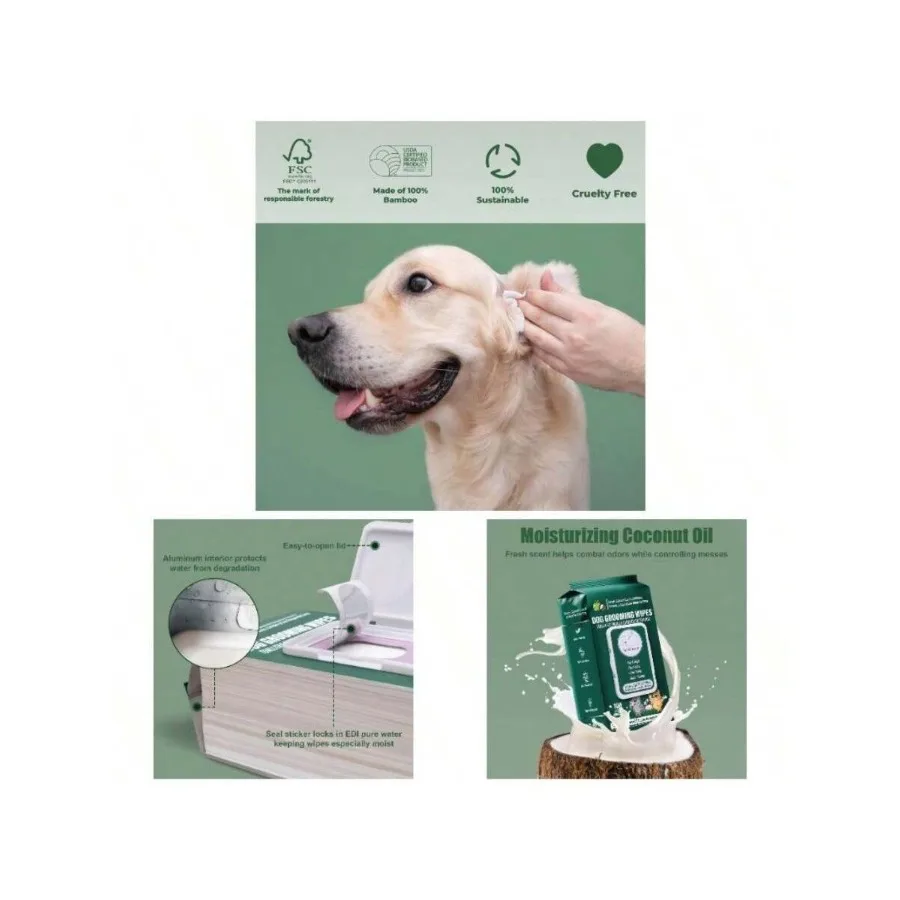 【New Arrival】Pet Ear Cleaning Wipes Coconut Oil Moisturizing Gentle Ear Care Pads for Dogs Cats Cruelty Free
【New Arrival】Pet Ear Cleaning Wipes Coconut Oil Moisturizing Gentle Ear Care Pads for Dogs Cats Cruelty Free