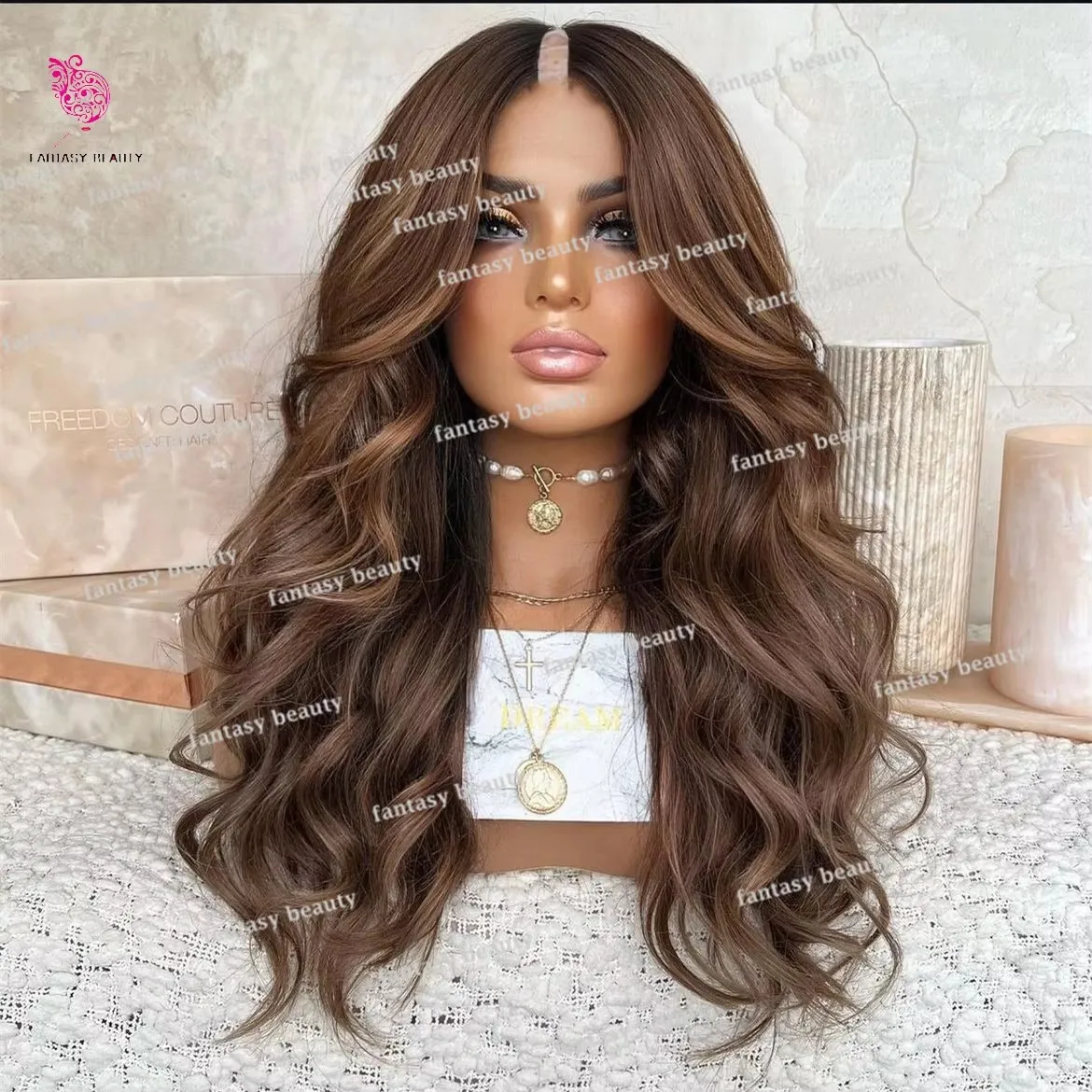 Super Long U Part Wavy Highlight Bayalage Brown Blonde Chocolate Human Hair V shape Wigs for Black Women Easy Wear Natural Wigs
Super Long U Part Wavy Highlight Bayalage Brown Blonde Chocolate Human Hair V shape Wigs for Black Women Easy Wear Natural Wigs