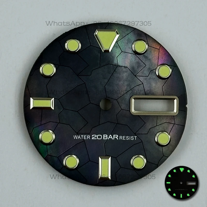 Customized New NH36 Movement Dial Diameter 28.5mm Mechanical Watch Ice Crack Green Luminous Log Surface Modification Accessories
Customized New NH36 Movement Dial Diameter 28.5mm Mechanical Watch Ice Crack Green Luminous Log Surface Modification Accessories