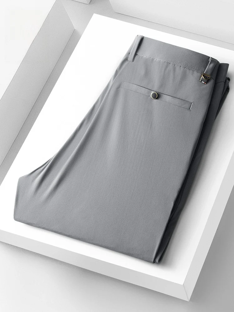Ice Silk Casual Pants Men's Summer New Sle Elastic Straight Leg Slim Fit Luxury Busin Long Pants High Waist Zipper Fly
Ice Silk Casual Pants Men's Summer New Sle Elastic Straight Leg Slim Fit Luxury Busin Long Pants High Waist Zipper Fly