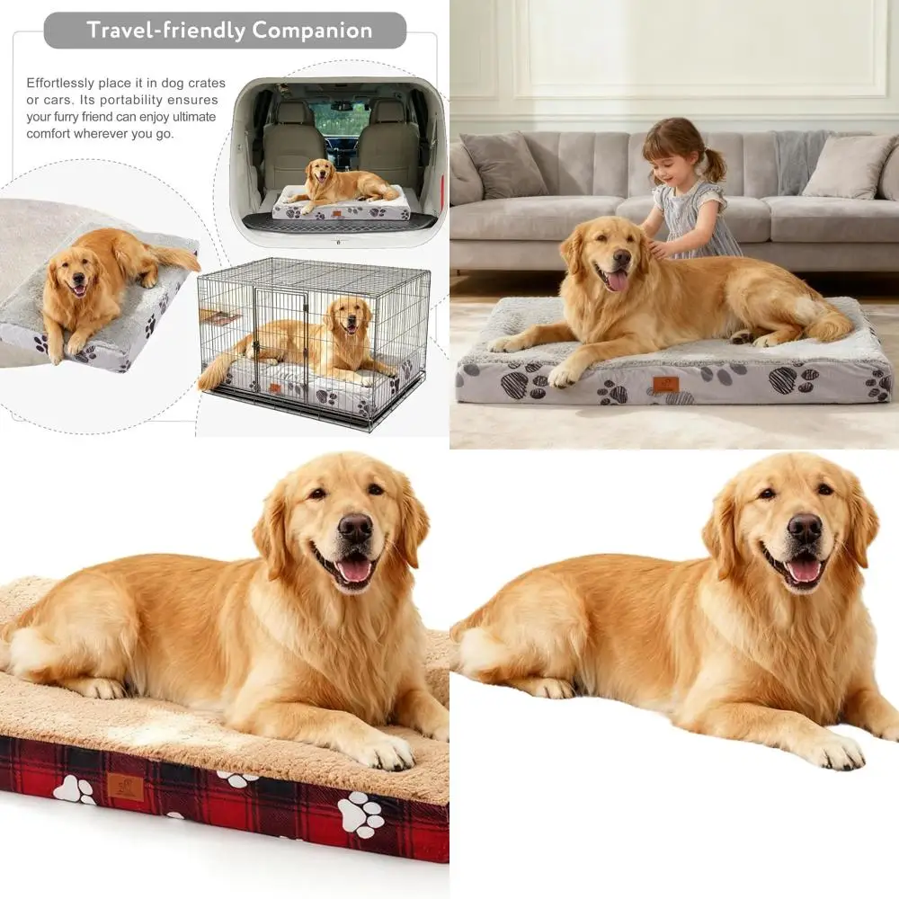 Extra Large Waterproof Orthopedic Dog Bed - 41x27x4 Inches, Removable Cover, Plush Anti-Slip Mat, Christmas Red
Extra Large Waterproof Orthopedic Dog Bed - 41x27x4 Inches, Removable Cover, Plush Anti-Slip Mat, Christmas Red