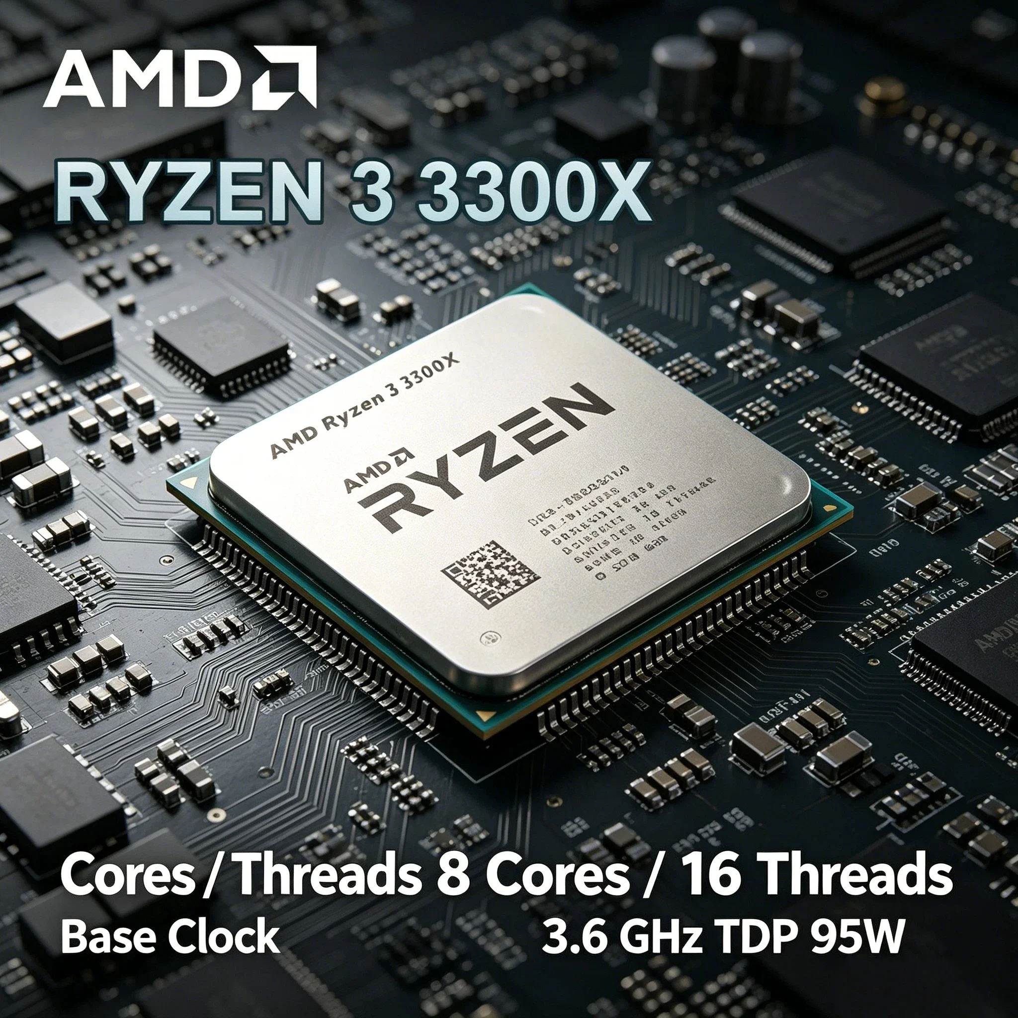 AMD Ryzen 3 3300X 3.8GHz Quad Core Eight Thread 65W CPU Processor L3 16M Socket AM4 65W Bulk Desktop Gaming Pro Max 4K
AMD Ryzen 3 3300X 3.8GHz Quad Core Eight Thread 65W CPU Processor L3 16M Socket AM4 65W Bulk Desktop Gaming Pro Max 4K