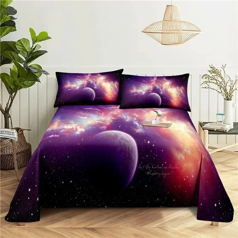 3D Print Cosmic Planets Bed Sheet Set Soft Polyester Bed Flat Sheet With Pillowcase Romantic Universe Galaxy Print Bedding Set
3D Print Cosmic Planets Bed Sheet Set Soft Polyester Bed Flat Sheet With Pillowcase Romantic Universe Galaxy Print Bedding Set