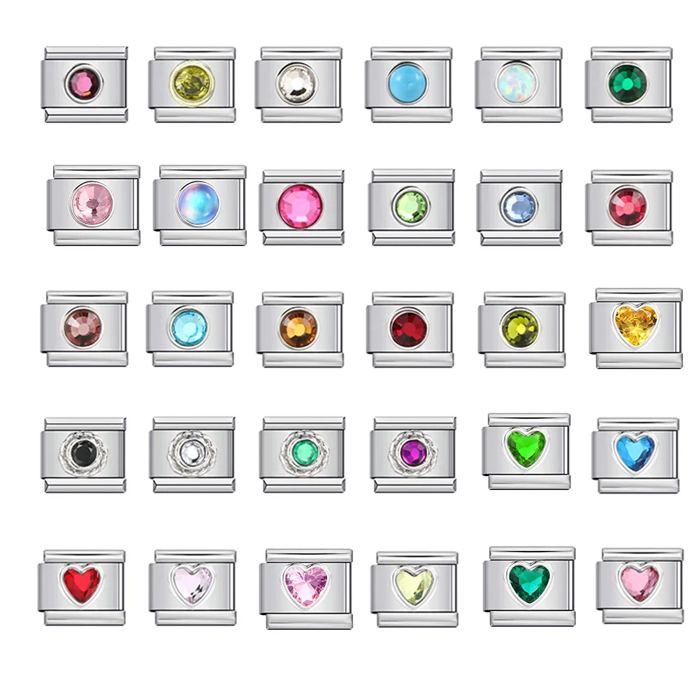 Fashion Colorful Round Heart Zircon Italian Charm Bracelet Stainless Steel Elastic Link Chain For Woman Party DIY Making Jewelry
Fashion Colorful Round Heart Zircon Italian Charm Bracelet Stainless Steel Elastic Link Chain For Woman Party DIY Making Jewelry