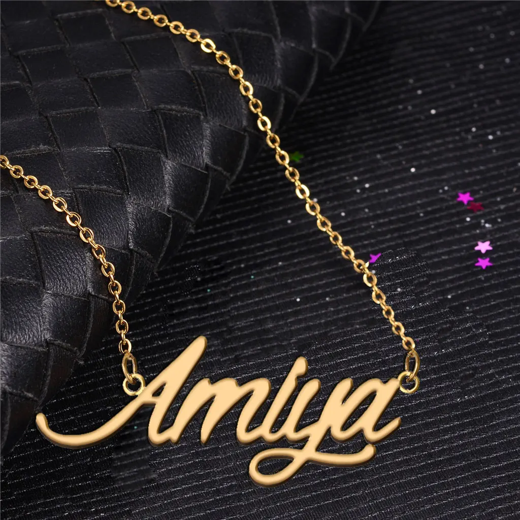 Personalized Amiya Name Necklace for Women Nameplate Stainless Steel Gold Plated Pendant Birthday Anniversary Jewelry Gift
Personalized Amiya Name Necklace for Women Nameplate Stainless Steel Gold Plated Pendant Birthday Anniversary Jewelry Gift