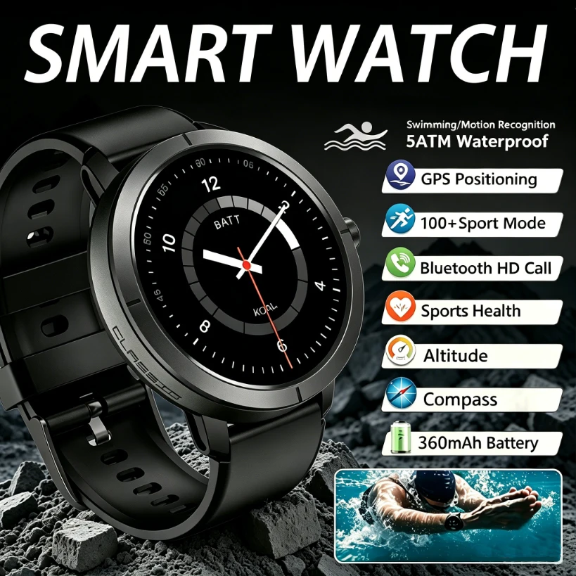 2026 GPS Smart Watch 5ATM Waterproof AMOLED 1.32inch BT Call100 Sport Modes 360mAh Large Battery Outdoor Men Women Smart Watch
2026 GPS Smart Watch 5ATM Waterproof AMOLED 1.32inch BT Call100 Sport Modes 360mAh Large Battery Outdoor Men Women Smart Watch