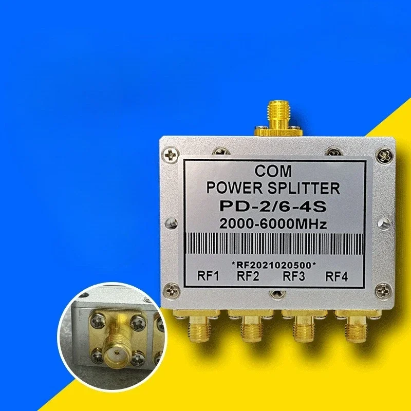 SMA RF Quad Делитель мощности Одна минута Четыре Частота 2-6G Широкий делитель мощности
SMA RF Quad Делитель мощности Одна минута Четыре Частота 2-6G Широкий делитель мощности