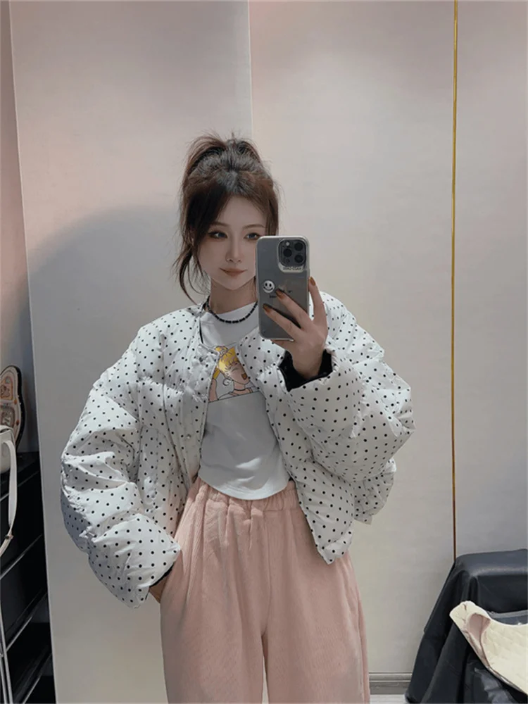 Chic Polka Dot ort Bread Sle Women's Cotton Jaet Winter Faionable New Model Original down Cotton Coat Trendy Commute ...
Chic Polka Dot ort Bread Sle Women's Cotton Jaet Winter Faionable New Model Original down Cotton Coat Trendy Commute ...