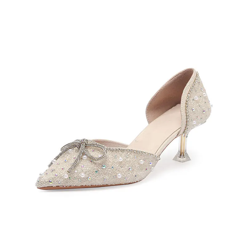 Office Career Women Pumps Sequined Cloth 6CM Thin High Heels Pointed Toe Buckle Strap Shallow Solid High Quality Shoes For Women
Office Career Women Pumps Sequined Cloth 6CM Thin High Heels Pointed Toe Buckle Strap Shallow Solid High Quality Shoes For Women