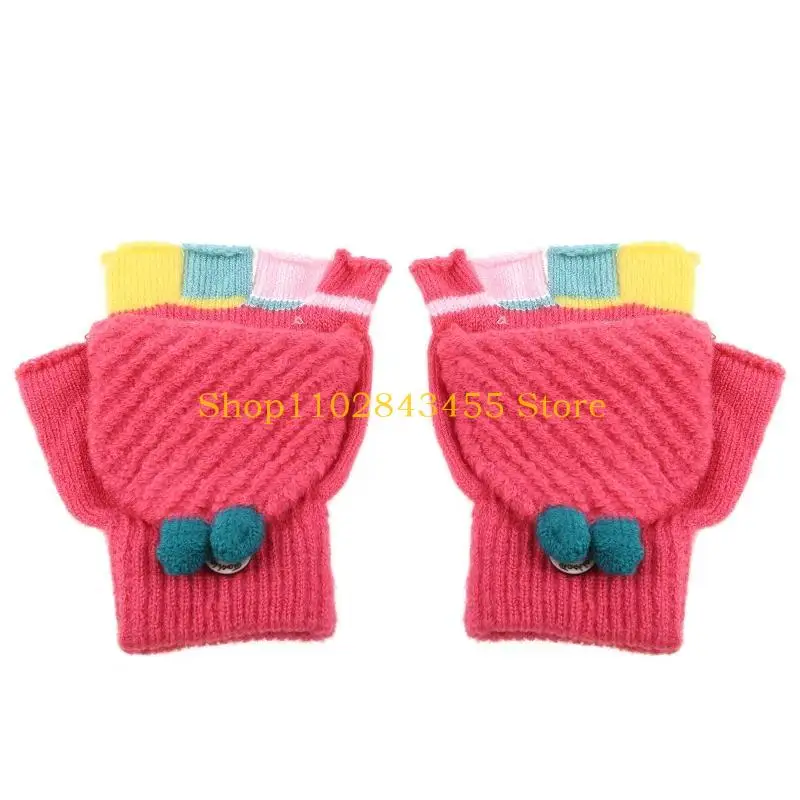 49MC Children Half Finger Gloves with Flip Top Knitted Gloves Cartoon Gloves for Kids Fingerless Winter Warm Mittens
49MC Children Half Finger Gloves with Flip Top Knitted Gloves Cartoon Gloves for Kids Fingerless Winter Warm Mittens
