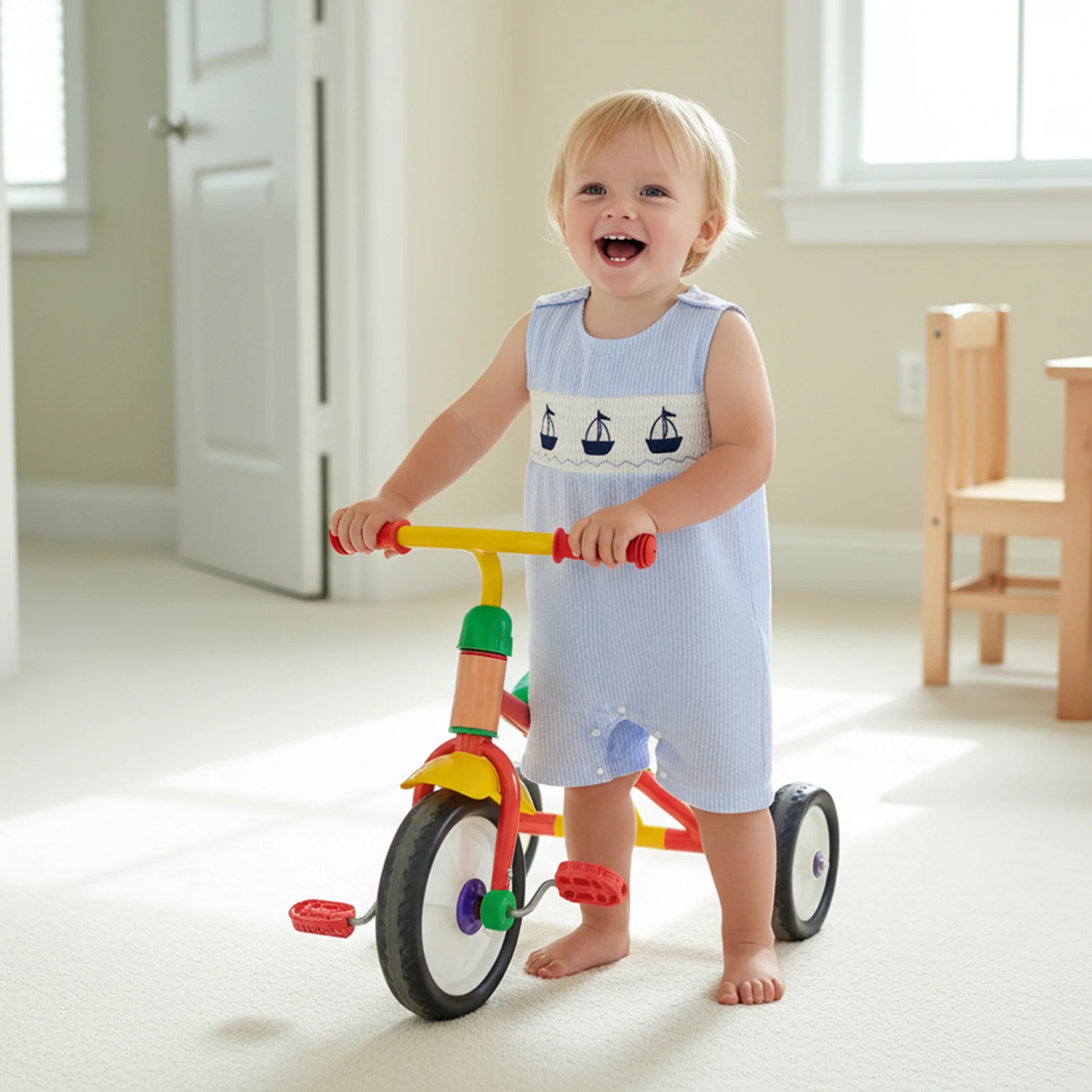 Летний комбинезон-боди для мальчика в полоску с вышивкой парусника, без рукавов, милый, на резинке
Летний комбинезон-боди для мальчика в полоску с вышивкой парусника, без рукавов, милый, на резинке