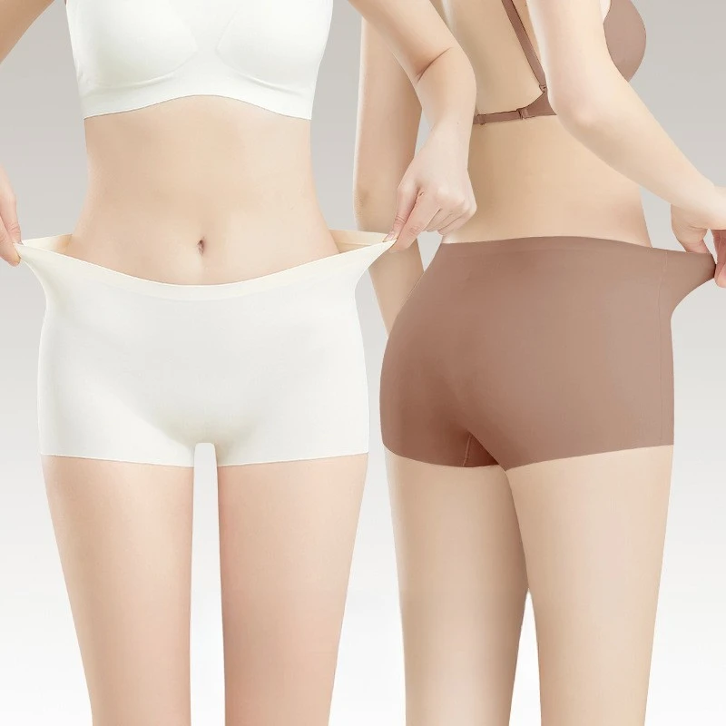 Safety Pants Women's Seamless Anti-light Non-curling Mid-waist Thin Leggings 2-in-1 Ice Silk Boxers Underwear Women
Safety Pants Women's Seamless Anti-light Non-curling Mid-waist Thin Leggings 2-in-1 Ice Silk Boxers Underwear Women