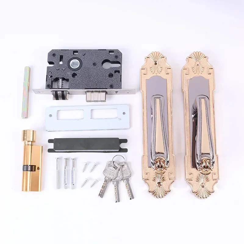 European Titanium Black Gold Bedroom Solid Wood Door Mechanical Lock, Silent Door Lock, Classical European Door Handle Lock
European Titanium Black Gold Bedroom Solid Wood Door Mechanical Lock, Silent Door Lock, Classical European Door Handle Lock