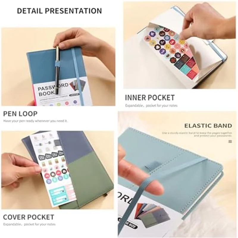QWE-Password Keeper Book With Colorful Alphabetical Tabs And Two Bookmarks, For Seniors 8.4X5.9Inch, Internet Address
QWE-Password Keeper Book With Colorful Alphabetical Tabs And Two Bookmarks, For Seniors 8.4X5.9Inch, Internet Address