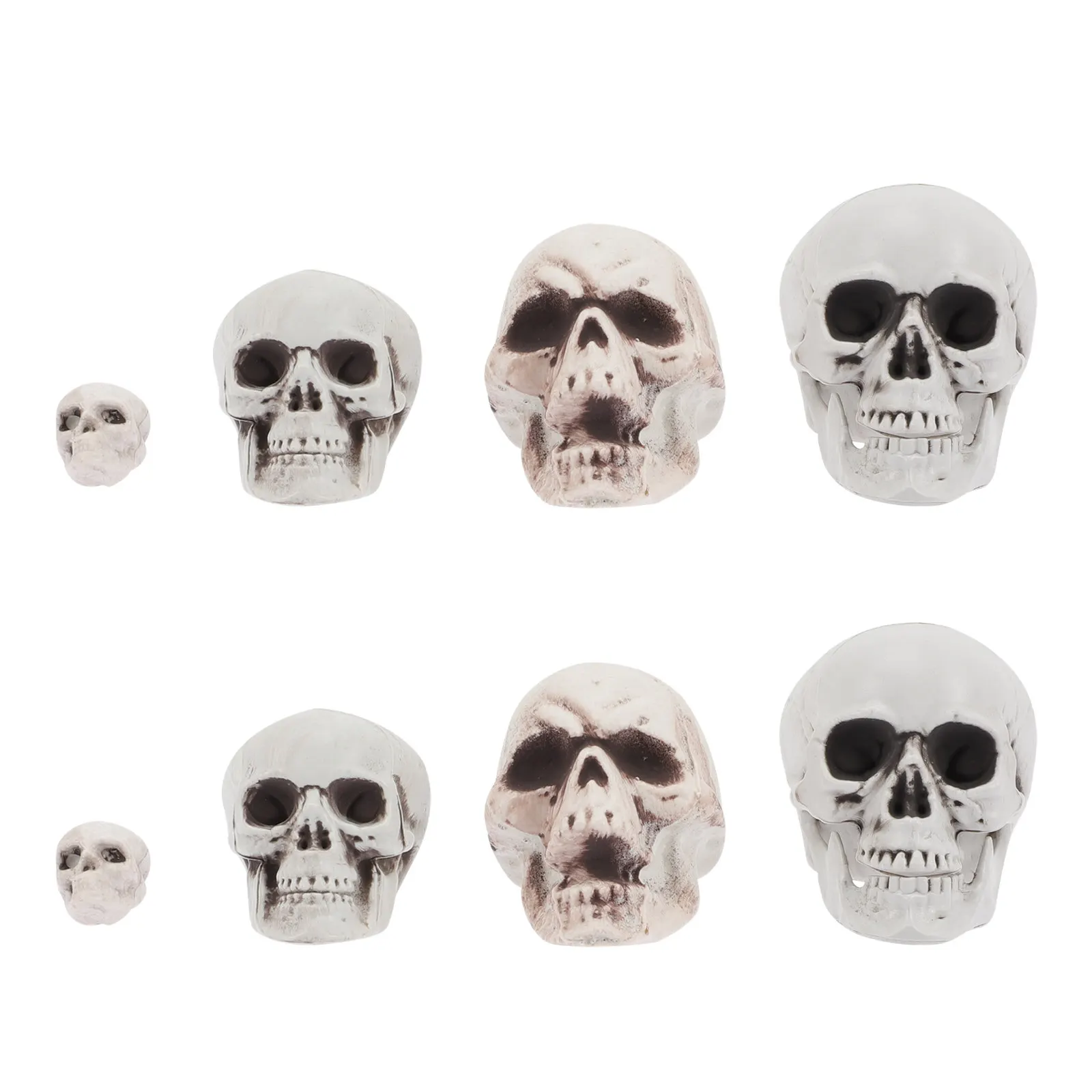 8Pcs Human Skull Head Lifelike Design Small Size Decoration for Haunted Party Halloween Prop Skull
8Pcs Human Skull Head Lifelike Design Small Size Decoration for Haunted Party Halloween Prop Skull