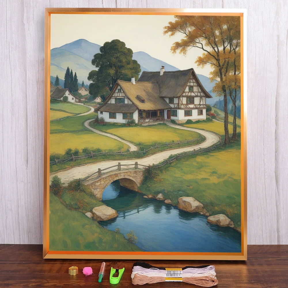 Landscape House By River Printed Cross Stitch Embroidery Full Kit Hobby Handiwork Knitting Painting Needle Promotions Sales
Landscape House By River Printed Cross Stitch Embroidery Full Kit Hobby Handiwork Knitting Painting Needle Promotions Sales