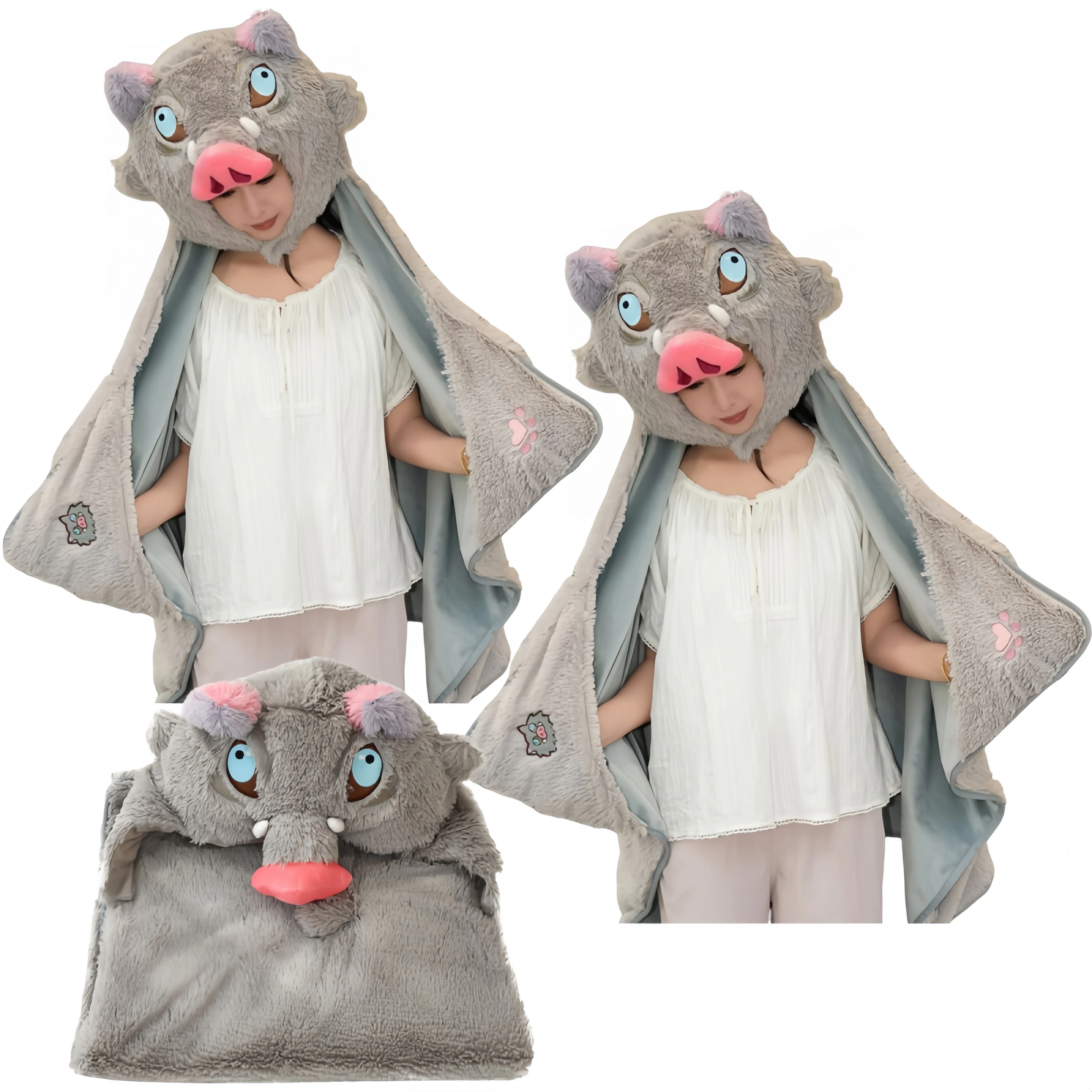 Adorable Demon Slayer Wild Boar Hooded Soft Flannel Blanket Hashibira Inosuke Cosplay Cozy Cloak Wearable Blanket Xmas Boy Gift
Adorable Demon Slayer Wild Boar Hooded Soft Flannel Blanket Hashibira Inosuke Cosplay Cozy Cloak Wearable Blanket Xmas Boy Gift