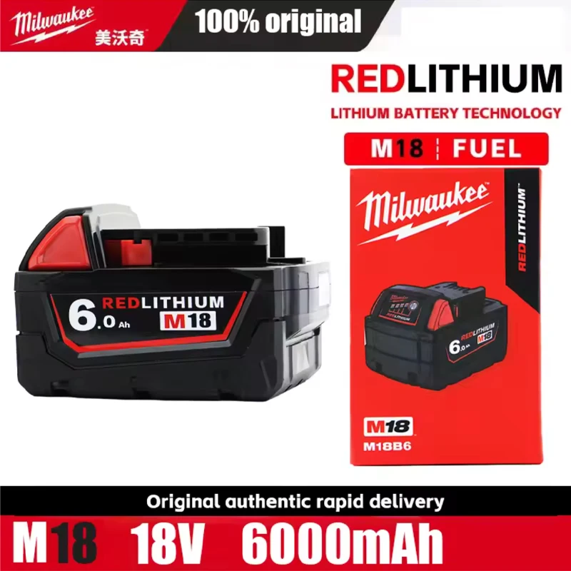 Original Milwaukee battery M18,5.0AH,6.0Ah,Milwaukee charger,M18B6 M18B5 48-11-1860, 48-11-1850, 48-11-1840,Tool Lithium Battery
Original Milwaukee battery M18,5.0AH,6.0Ah,Milwaukee charger,M18B6 M18B5 48-11-1860, 48-11-1850, 48-11-1840,Tool Lithium Battery