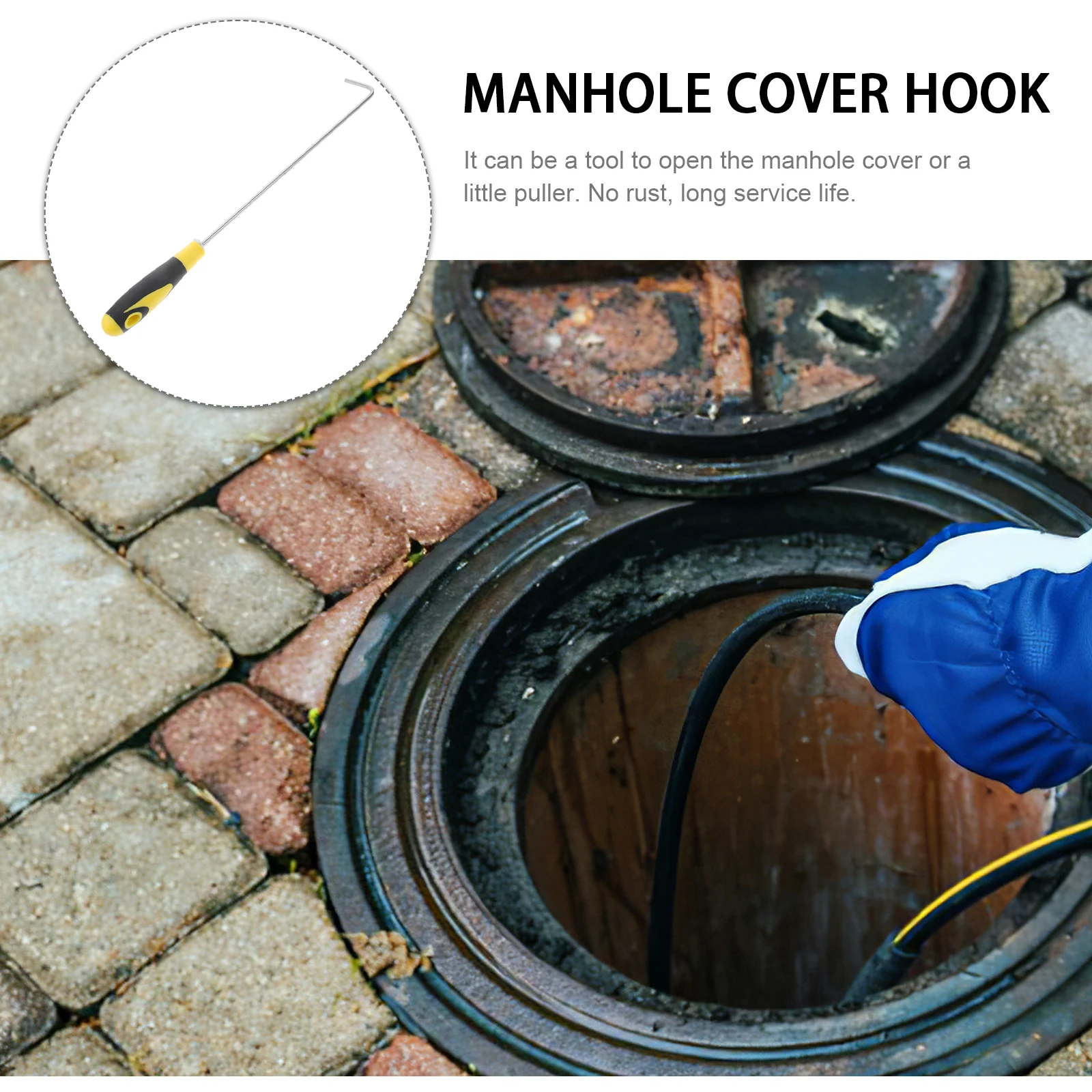 Rubber Handle Sliding Door 10x500mm Manhole Cover Puller Heavy Duty Stainless Steel Rolling Shutter Hook Practical Lift Hook
Rubber Handle Sliding Door 10x500mm Manhole Cover Puller Heavy Duty Stainless Steel Rolling Shutter Hook Practical Lift Hook