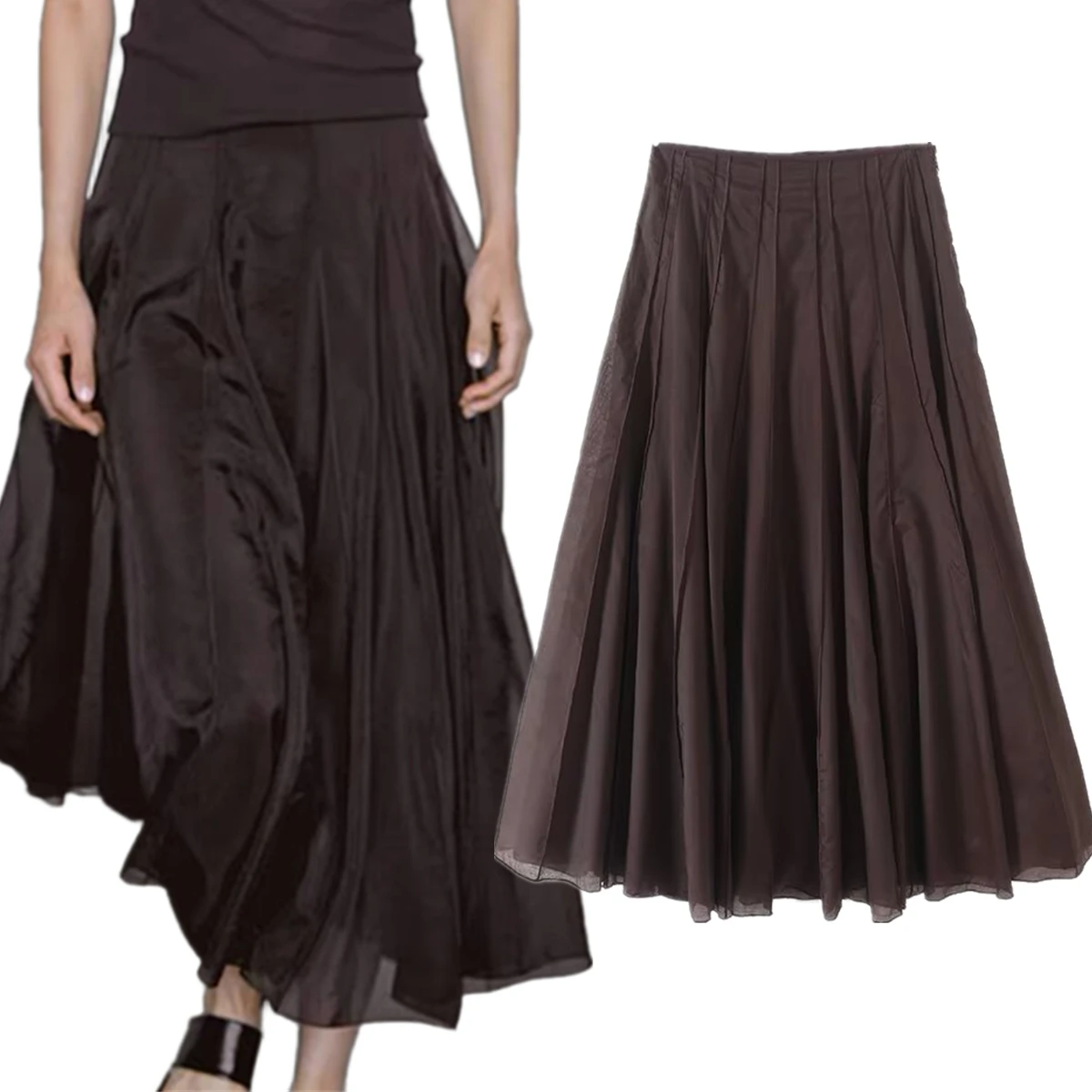 Jenny & Dave 2026, скандинавский минималистичный сетчатый темперамент, элегантная юбка, повседневные женские юбки трапециевидной формы с высокой талией во французском стиле ретро
Jenny & Dave 2026, скандинавский минималистичный сетчатый темперамент, элегантная юбка, повседневные женские юбки трапециевидной формы с высокой талией во французском стиле ретро