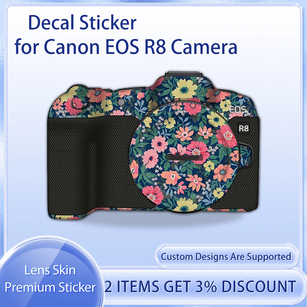 R8 Decal Skin for Canon EOS R8 Camera Skin Decal EOS R8 Protective Film Cover Film Skin Wrap Covered
R8 Decal Skin for Canon EOS R8 Camera Skin Decal EOS R8 Protective Film Cover Film Skin Wrap Covered