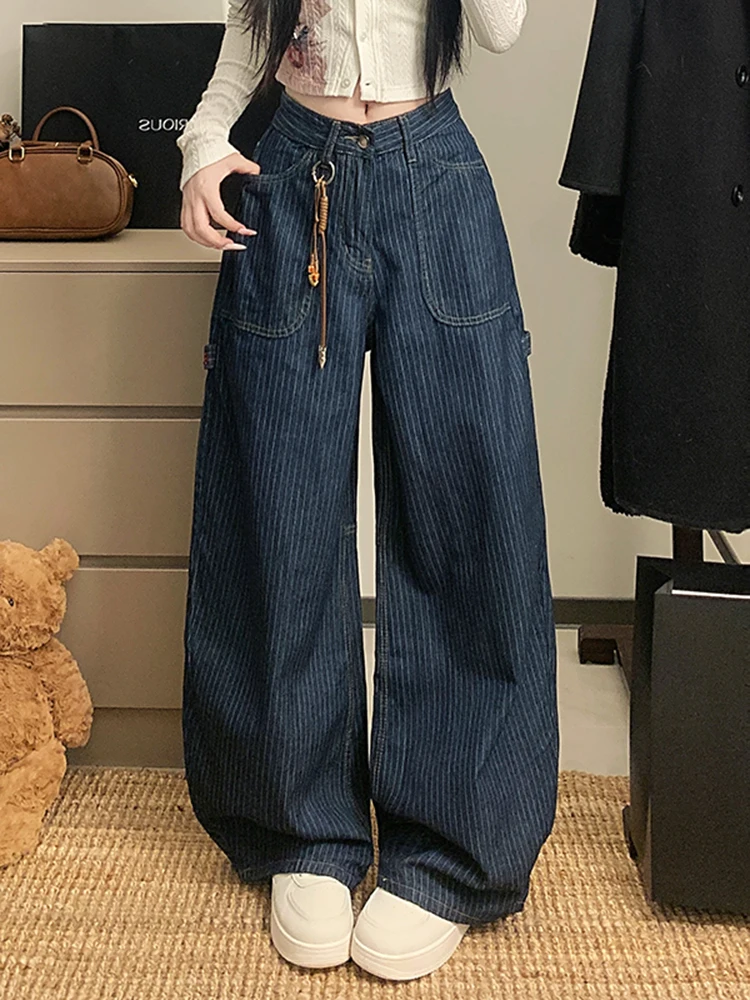 Cleanfit Vintage Washed American High Street Stripe Wide Leg Loose Jeans Men Women Casual Comfortable Autumn Denim Pants
Cleanfit Vintage Washed American High Street Stripe Wide Leg Loose Jeans Men Women Casual Comfortable Autumn Denim Pants