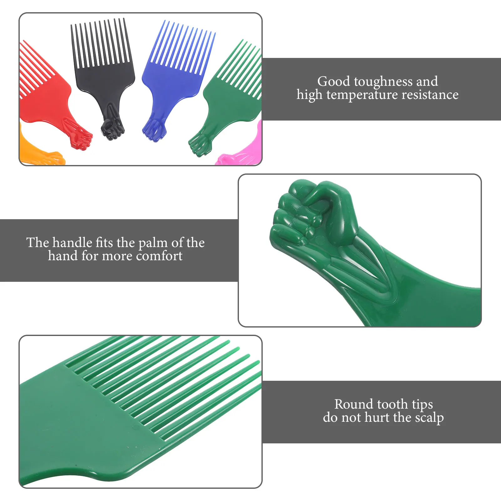 6Pcs Long Tooth Hair Combs Solid Plastic Detangling Pick Comb for Fine Thick Hair Beard Styling Tool Lightweight Grip Design
6Pcs Long Tooth Hair Combs Solid Plastic Detangling Pick Comb for Fine Thick Hair Beard Styling Tool Lightweight Grip Design