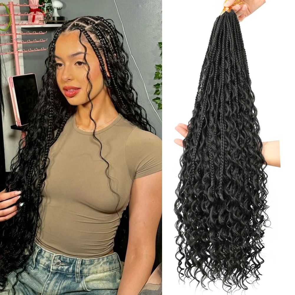 Belle Show 28 Inch Goddess Boho Box Braids Crochet Hair Extensions Bohemian Goddess Box Braids Crochet Hair for Women
Belle Show 28 Inch Goddess Boho Box Braids Crochet Hair Extensions Bohemian Goddess Box Braids Crochet Hair for Women